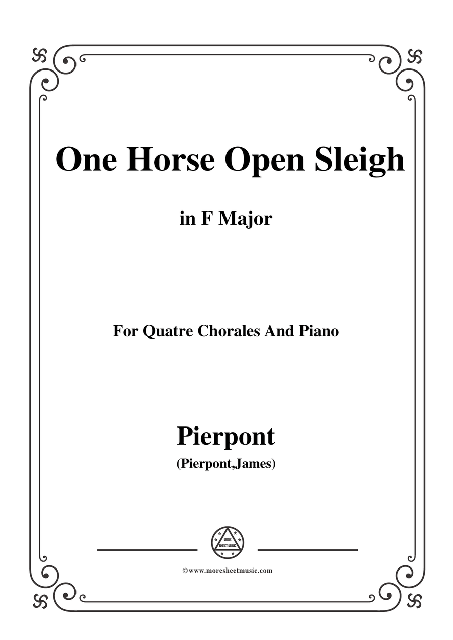 Pierpont-Jingle Bells(The One Horse Open Sleigh),in F Major,for Quatre Chorales 4-Part scores gallery preview page 1