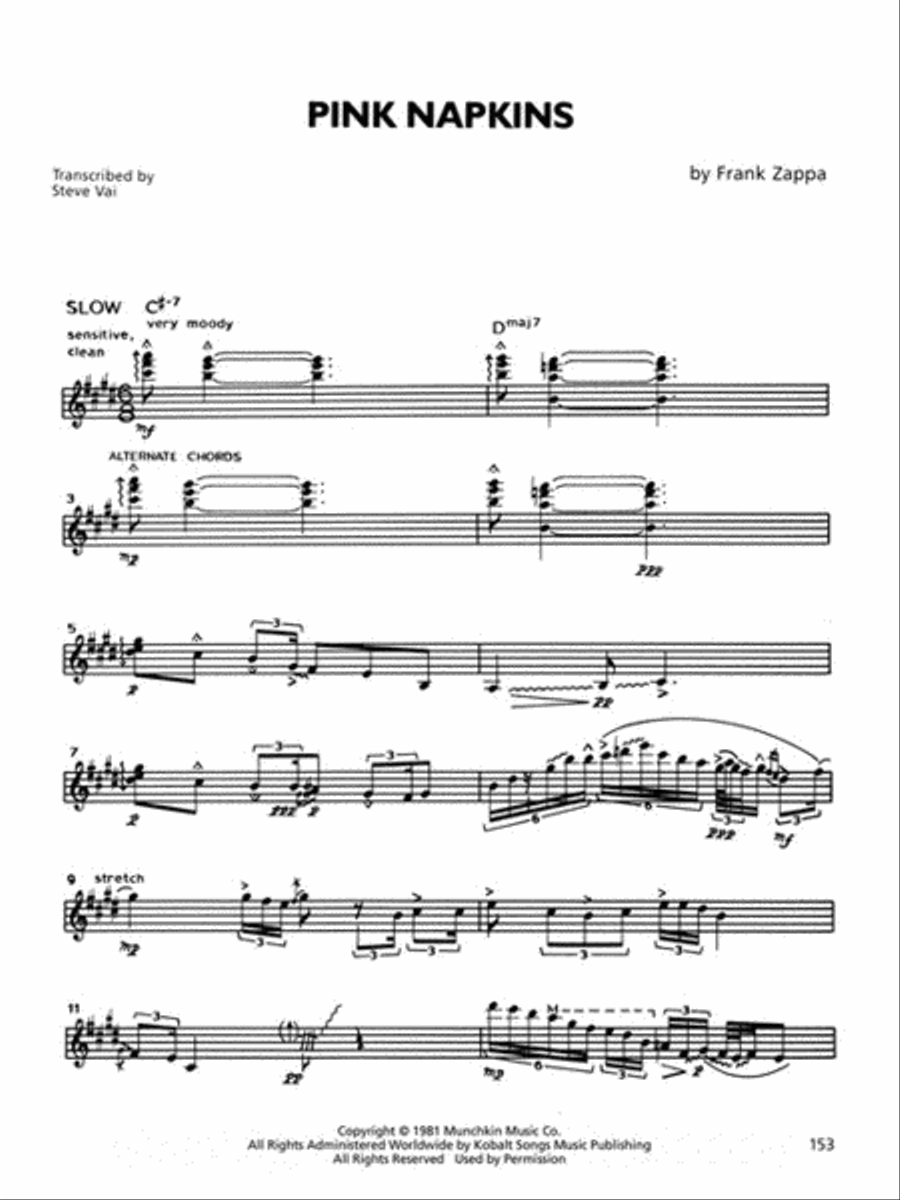 The Frank Zappa Guitar Book Guitar scores gallery preview page 4