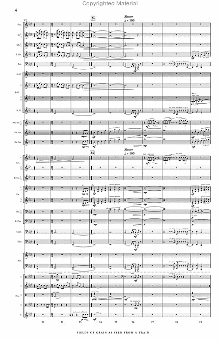 Fields of Grain as Seen from a Train Concert Band scores gallery preview page 5