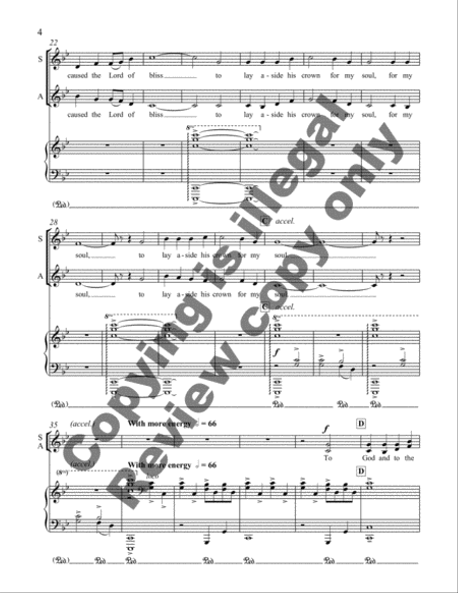 Appalachian Carols: 1. Wondrous Love SSAA scores gallery preview page 10