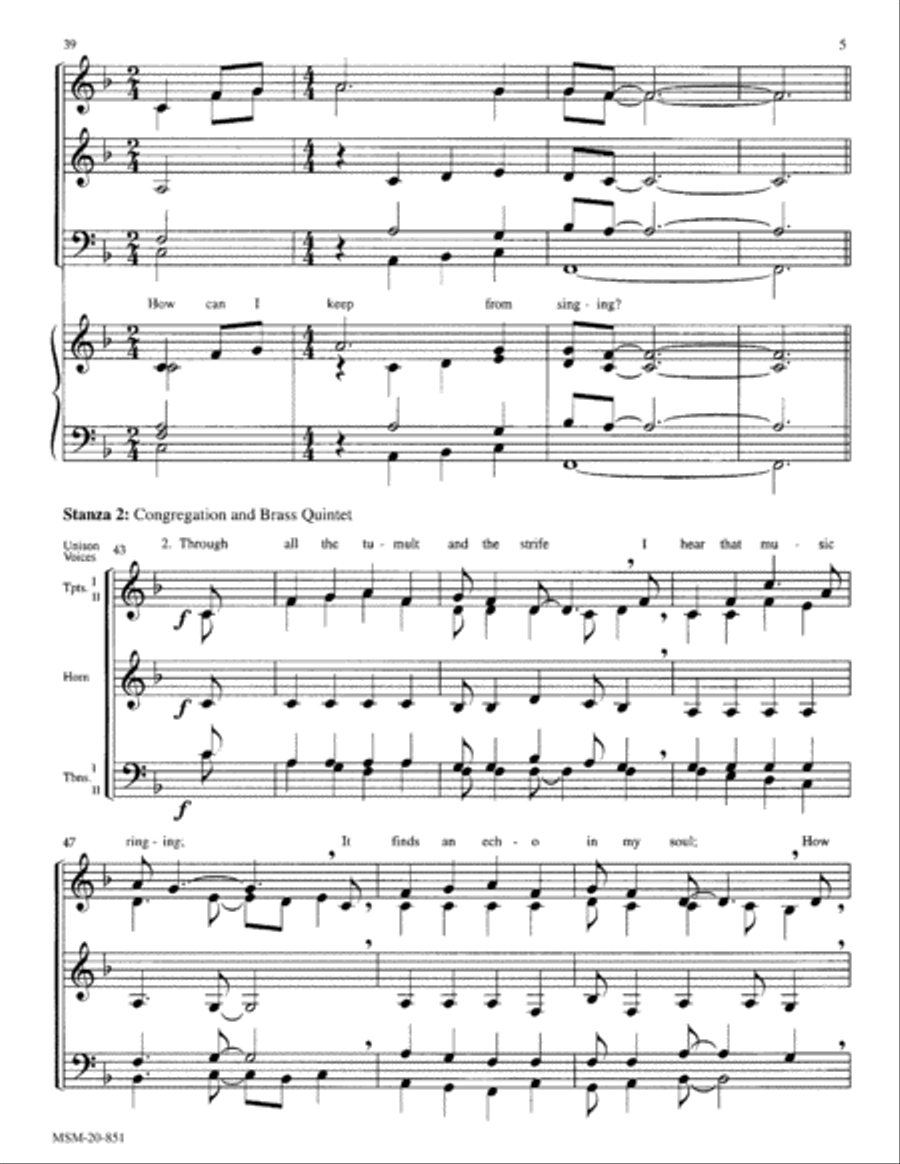 How Can I Keep From Singing Choir scores gallery preview page 4