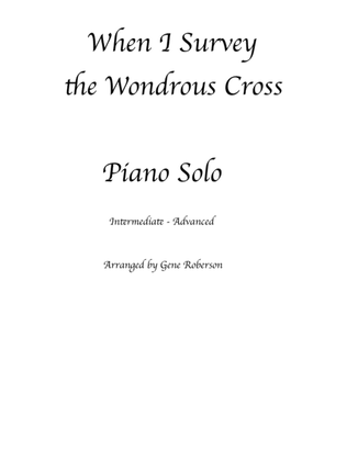 Book cover for When I Survey the Wondrous Cross Piano Solo