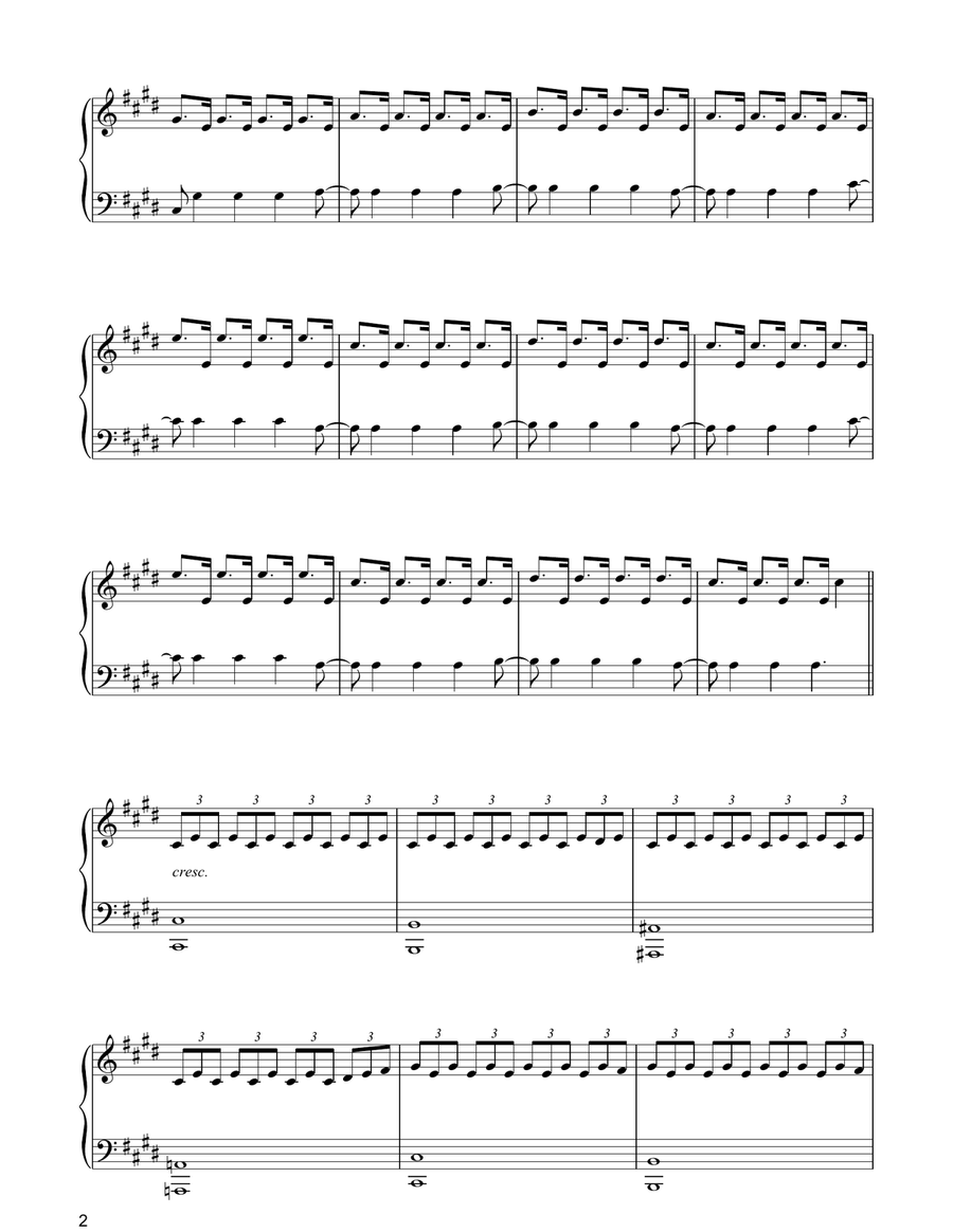 Fly Piano Solo scores gallery preview page 2