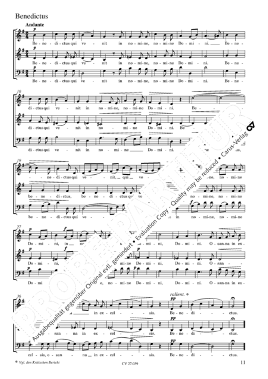 Missa a 3 3-Part scores gallery preview page 12