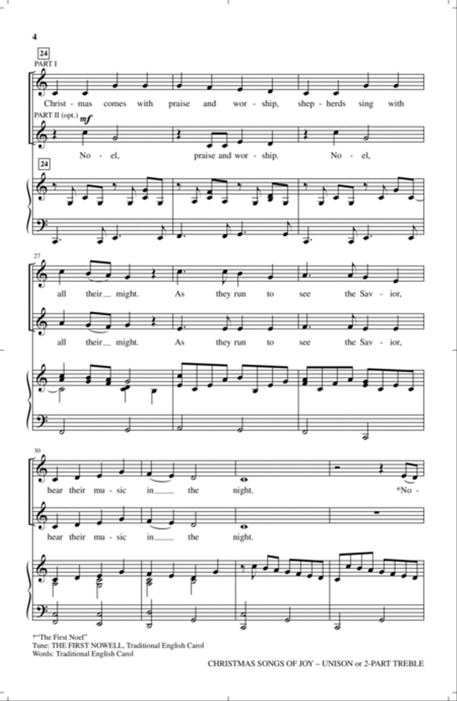 Christmas Songs Of Joy 2-Part scores gallery preview page 3