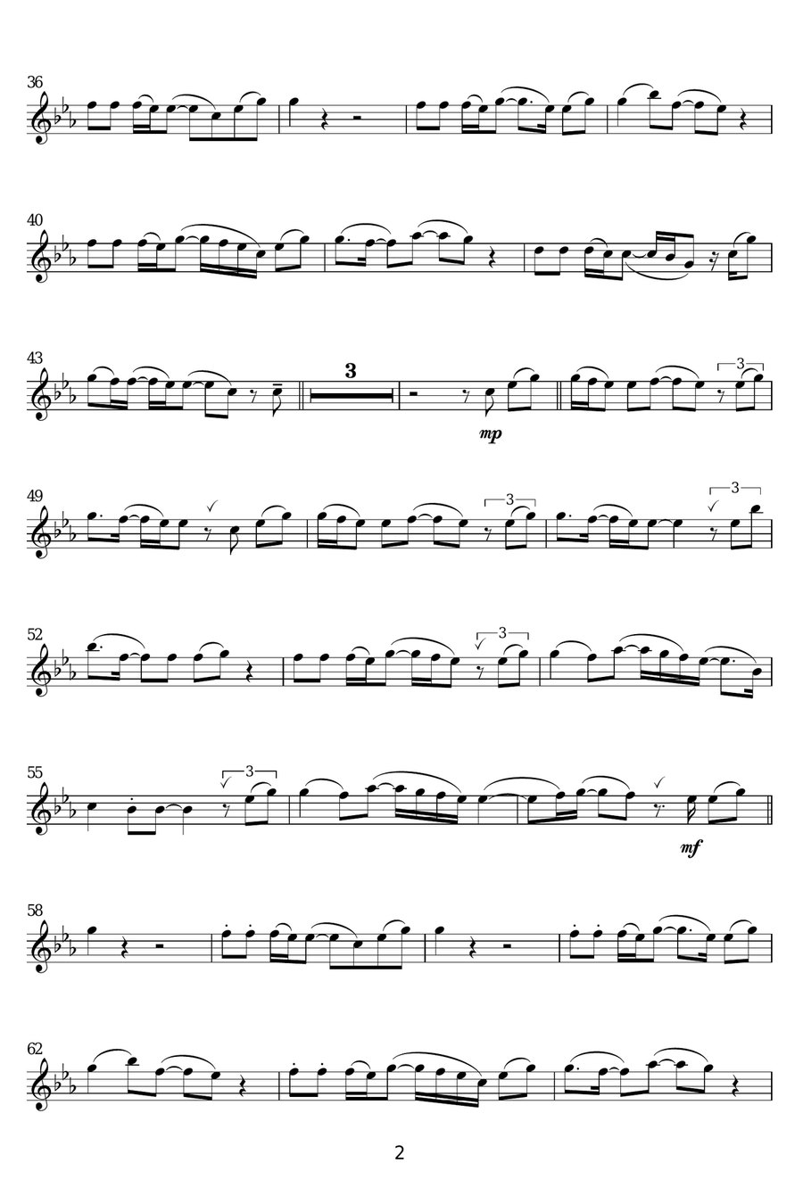 I See Fire (from The Hobbit) Flute Solo scores gallery preview page 2