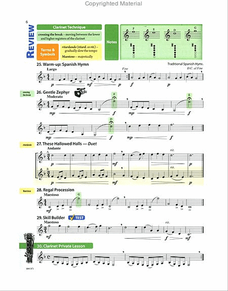 Tradition of Excellence Book 2 - Bb Clarinet Concert Band Methods scores gallery preview page 5