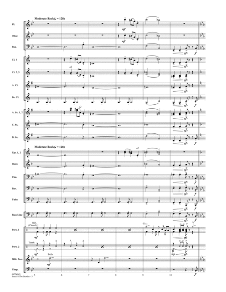 Best of the Beatles - Full Score Concert Band scores gallery preview page 2