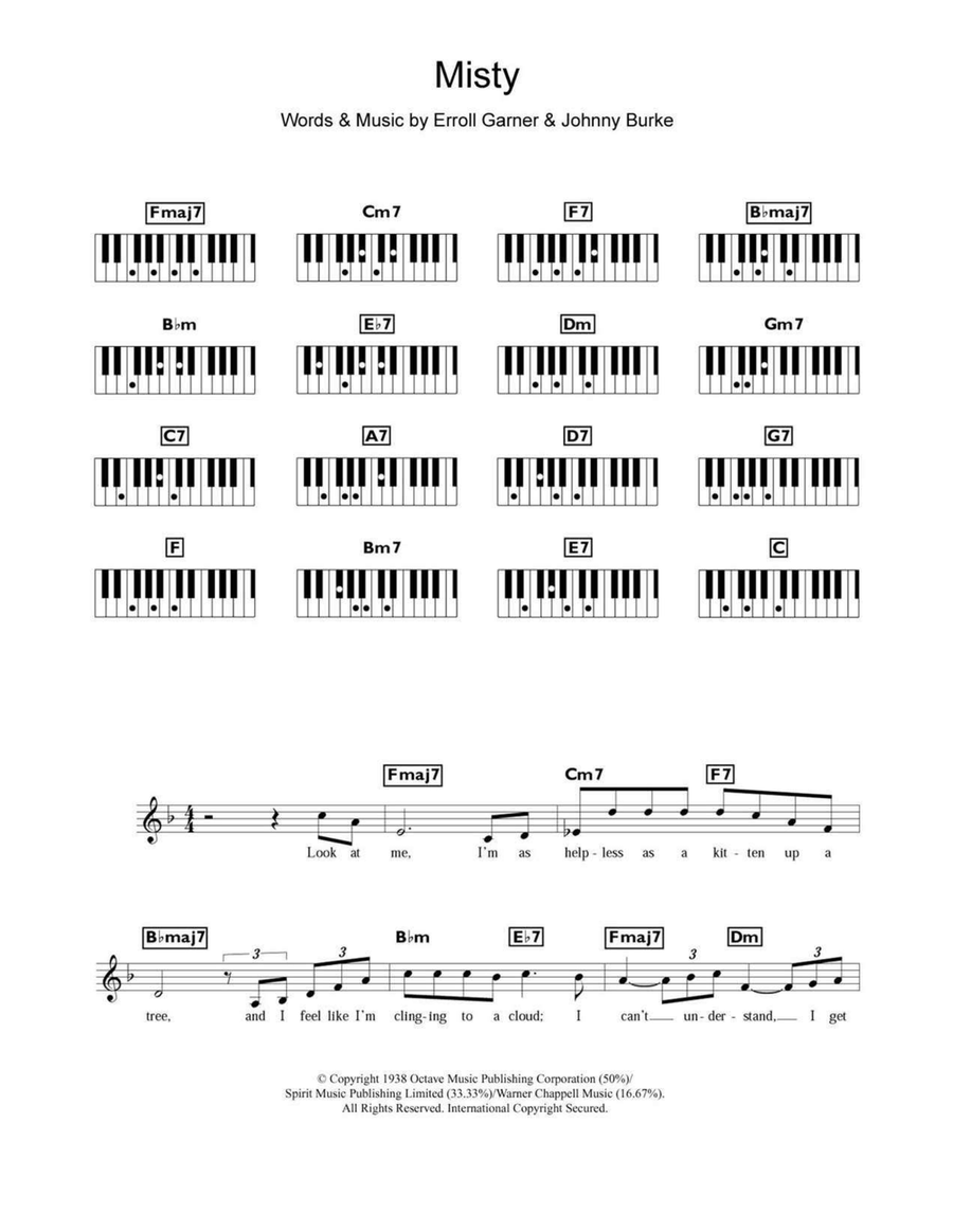 Misty Piano scores gallery preview page 1