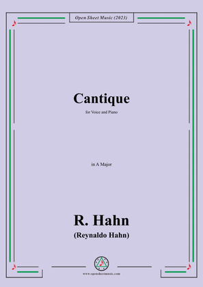 R. Hahn-Cantique,in A Major