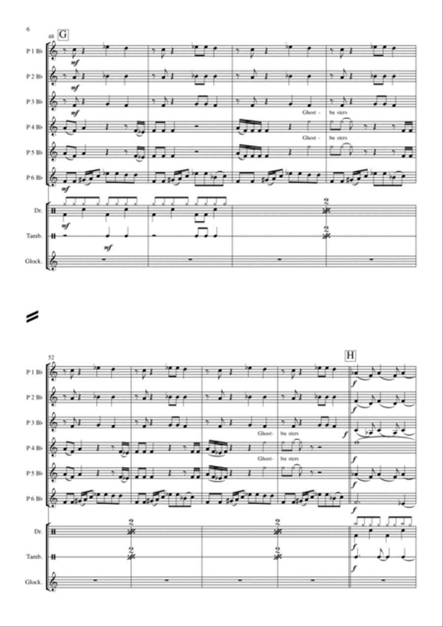 Ghostbusters Concert Band scores gallery preview page 6