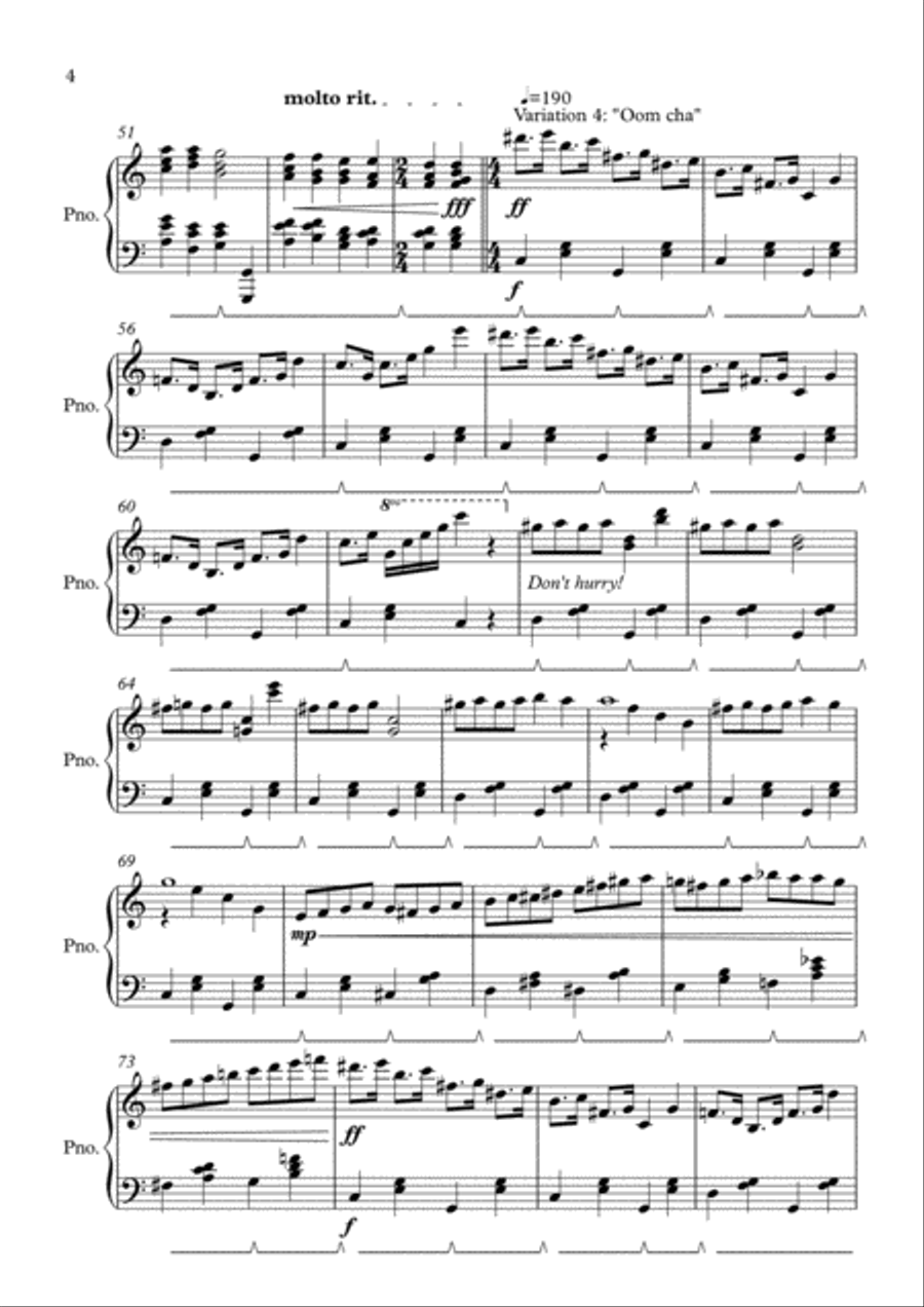Twinkle Twinkle Little Star Variations Piano Solo scores gallery preview page 4