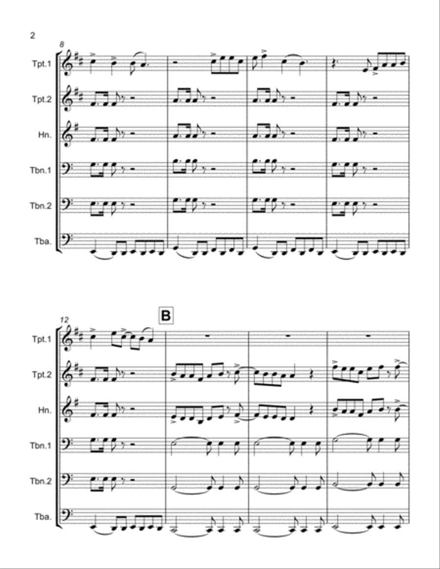 Easy Money Brass Ensemble scores gallery preview page 2