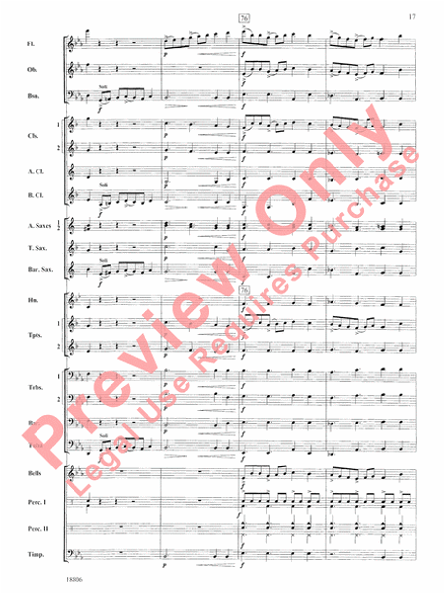 Quintology Concert Band scores gallery preview page 18