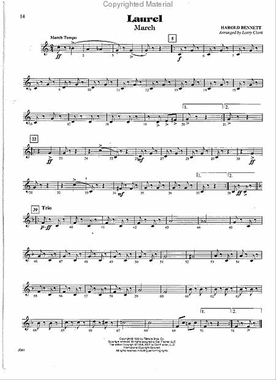 The New Bennett Band Book - Vol. 1 (Baritone Saxophone in Eb) Concert Band Methods scores gallery preview page 2