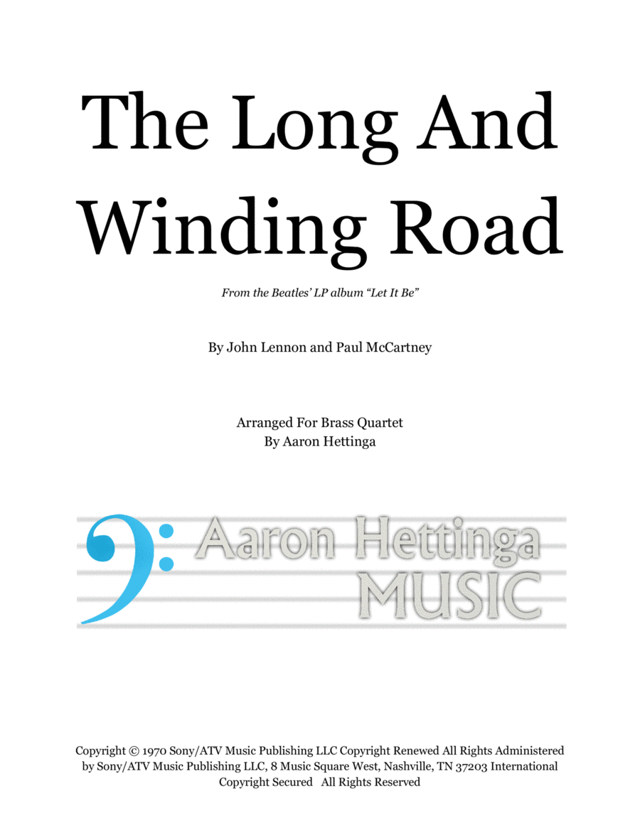 The Long And Winding Road Brass Ensemble scores gallery preview page 1