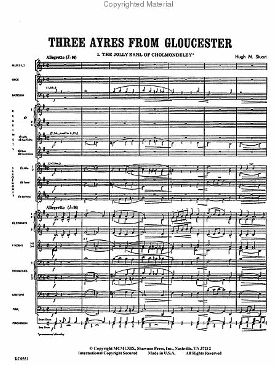 Three Ayres from Gloucester Concert Band scores gallery preview page 2