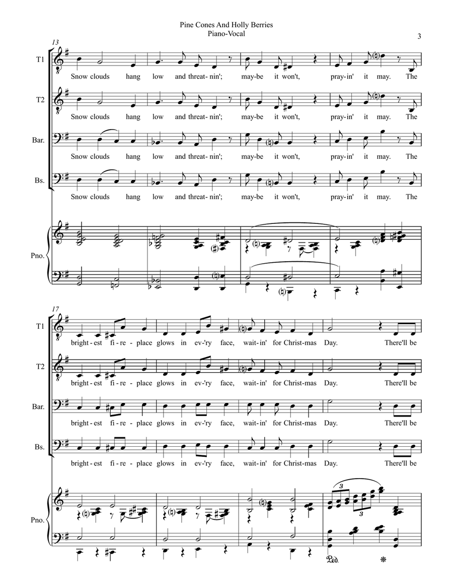 It's Beginning To Look Like Christmas TTBB scores gallery preview page 3