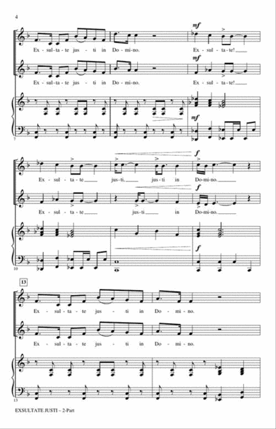 Exsultate Justi 2-Part scores gallery preview page 5