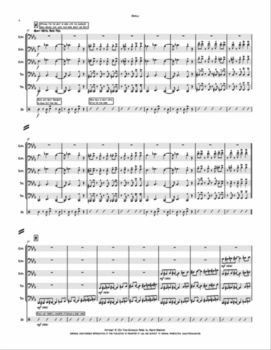 Dracula Tuba Quartet scores gallery preview page 5
