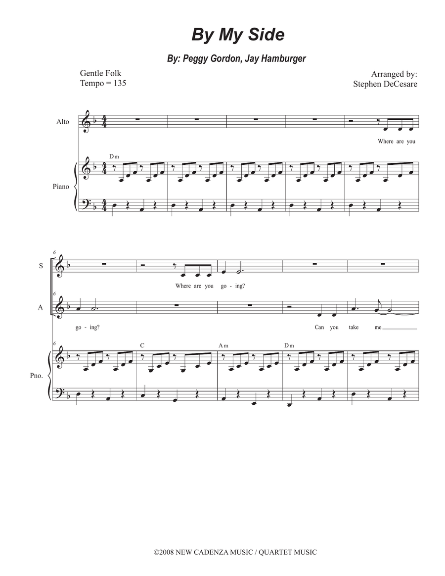 By My Side By My Side Alto Voice scores gallery preview page 1