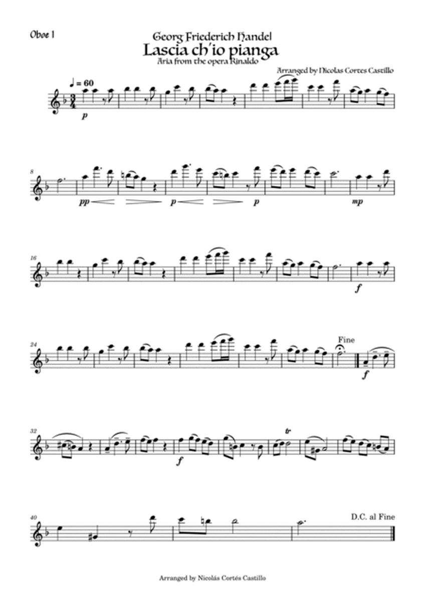 Handel - Lascia ch'io pianga for Oboe Trio image number null