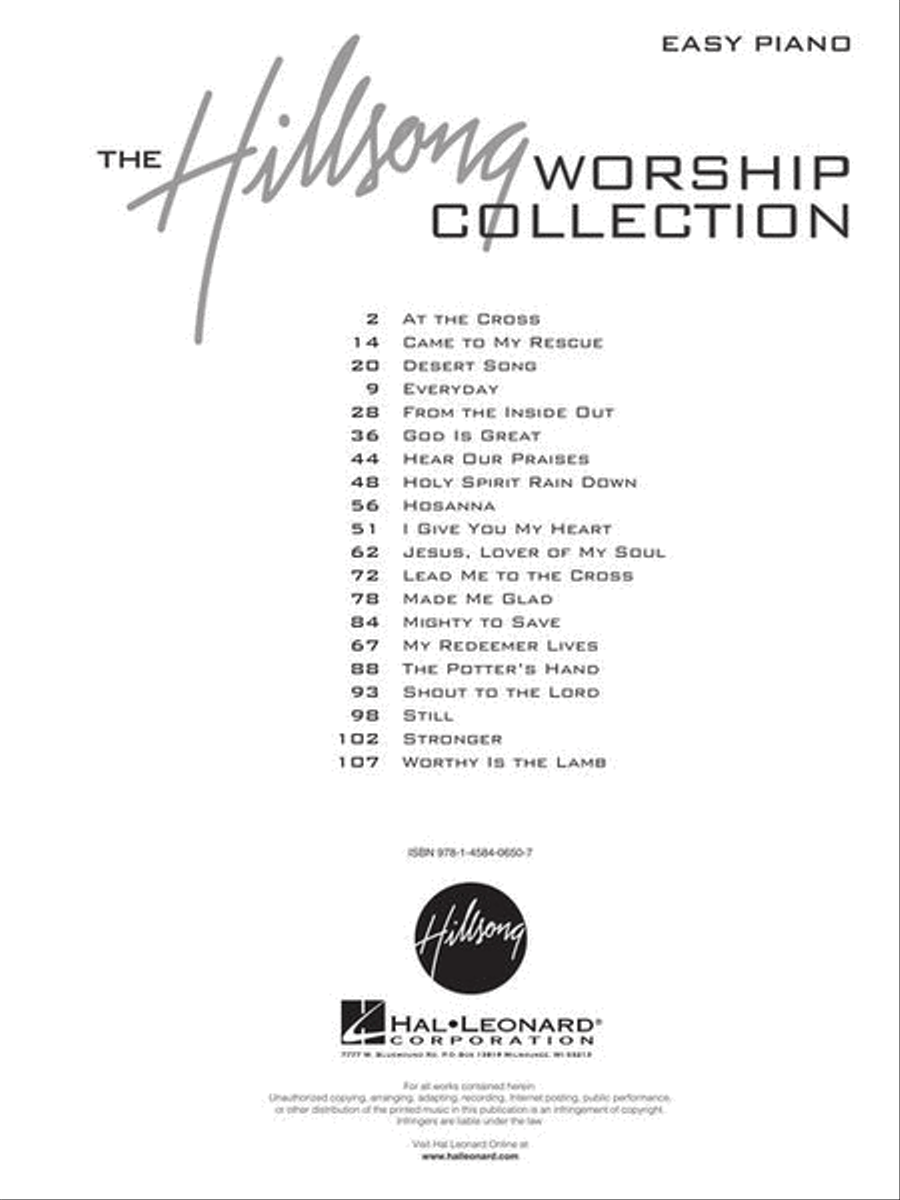 The Hillsong Worship Collection Easy Piano scores gallery preview page 3