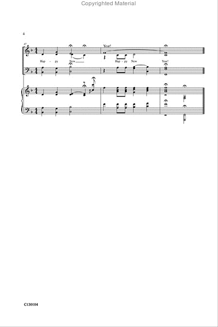 We Wish You A Merry Christmas 4-Part scores gallery preview page 7