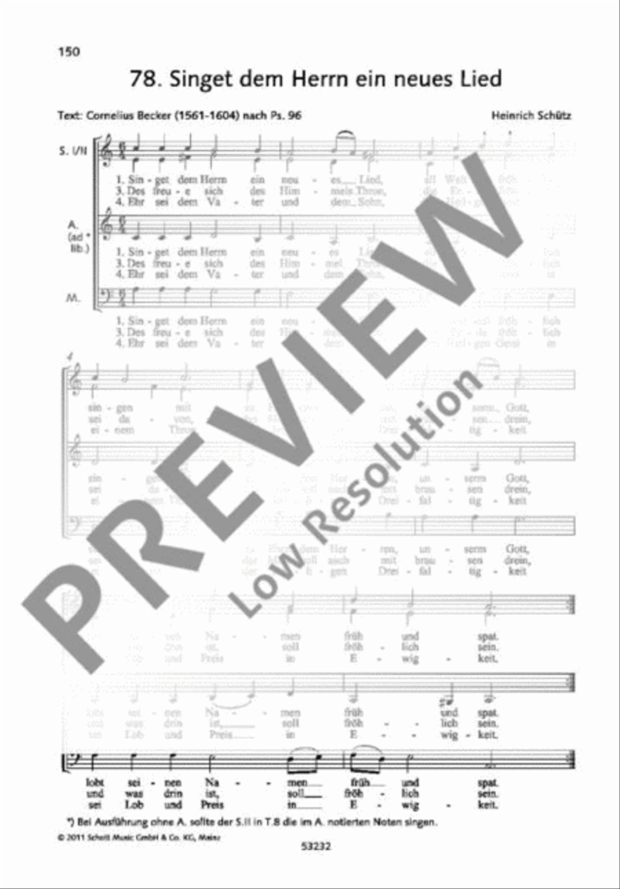 Singet dem Herrn ein neues Lied A Cappella scores gallery preview page 2