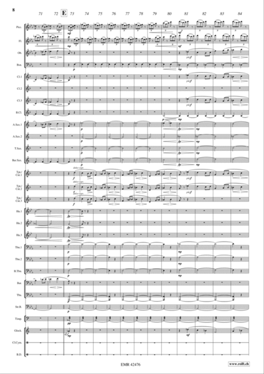 Bacchanale Concert Band scores gallery preview page 8