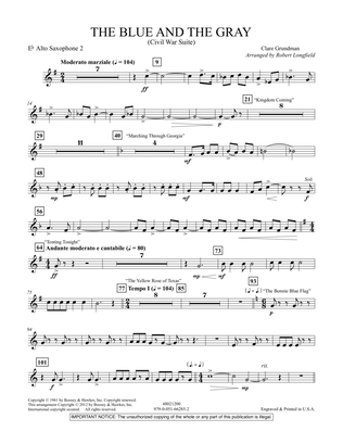 The Blue And The Gray (Young Band Edition) - Eb Alto Saxophone 2