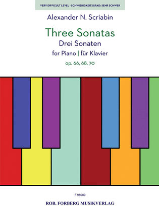Book cover for Three Sonatas for Piano (Op. 66, 68, 70)