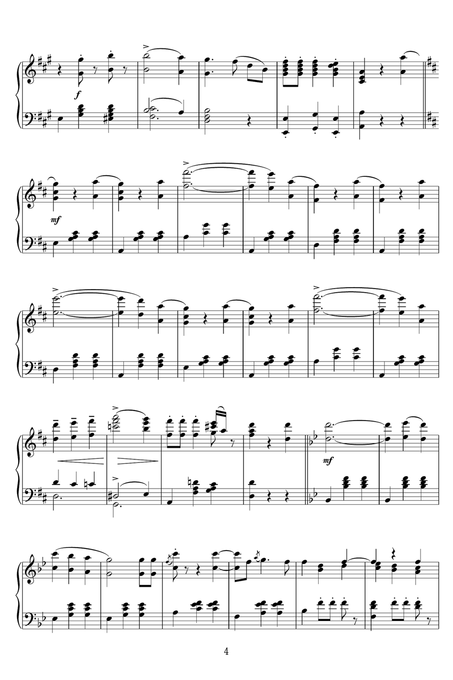 The Blue Danube The Blue Danube Piano Solo scores gallery preview page 4
