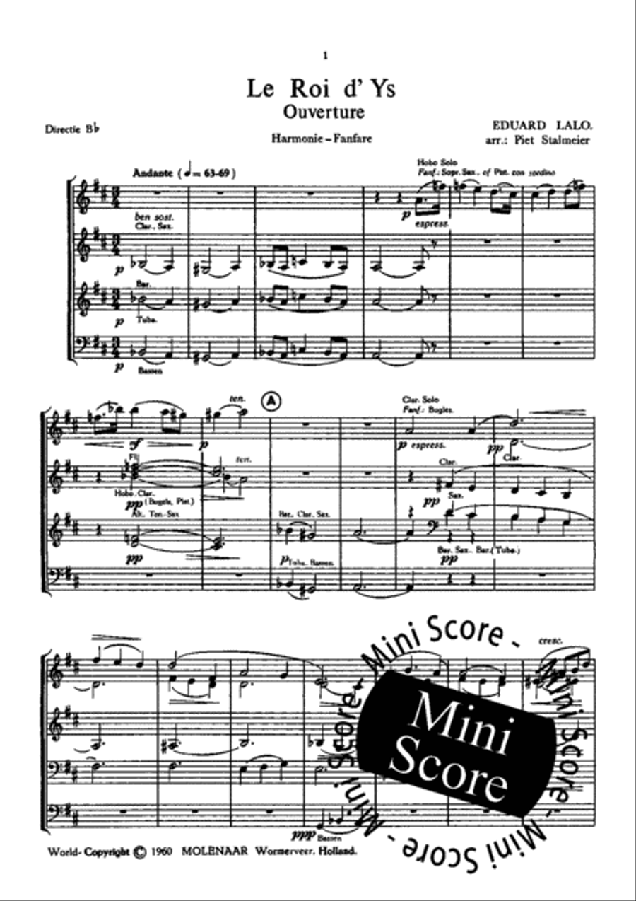 Le Roi D'Ys Fanfare Band scores gallery preview page 3
