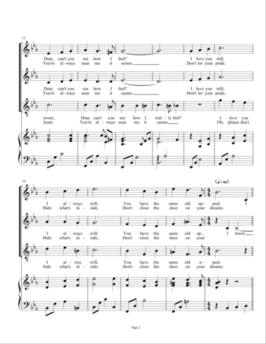 Tonight You Belong To Me Women's Choir scores gallery preview page 2