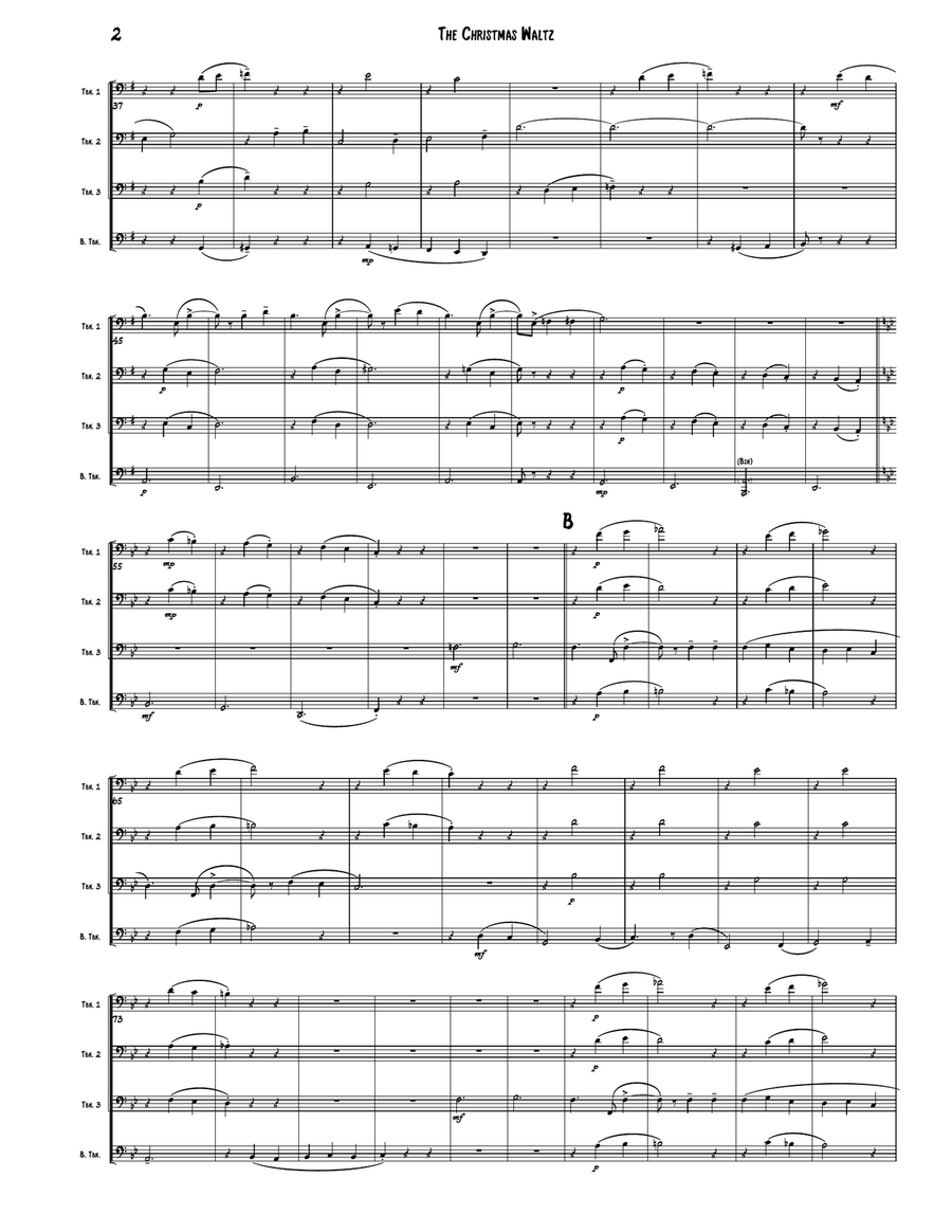 The Christmas Waltz Brass Quartet scores gallery preview page 2