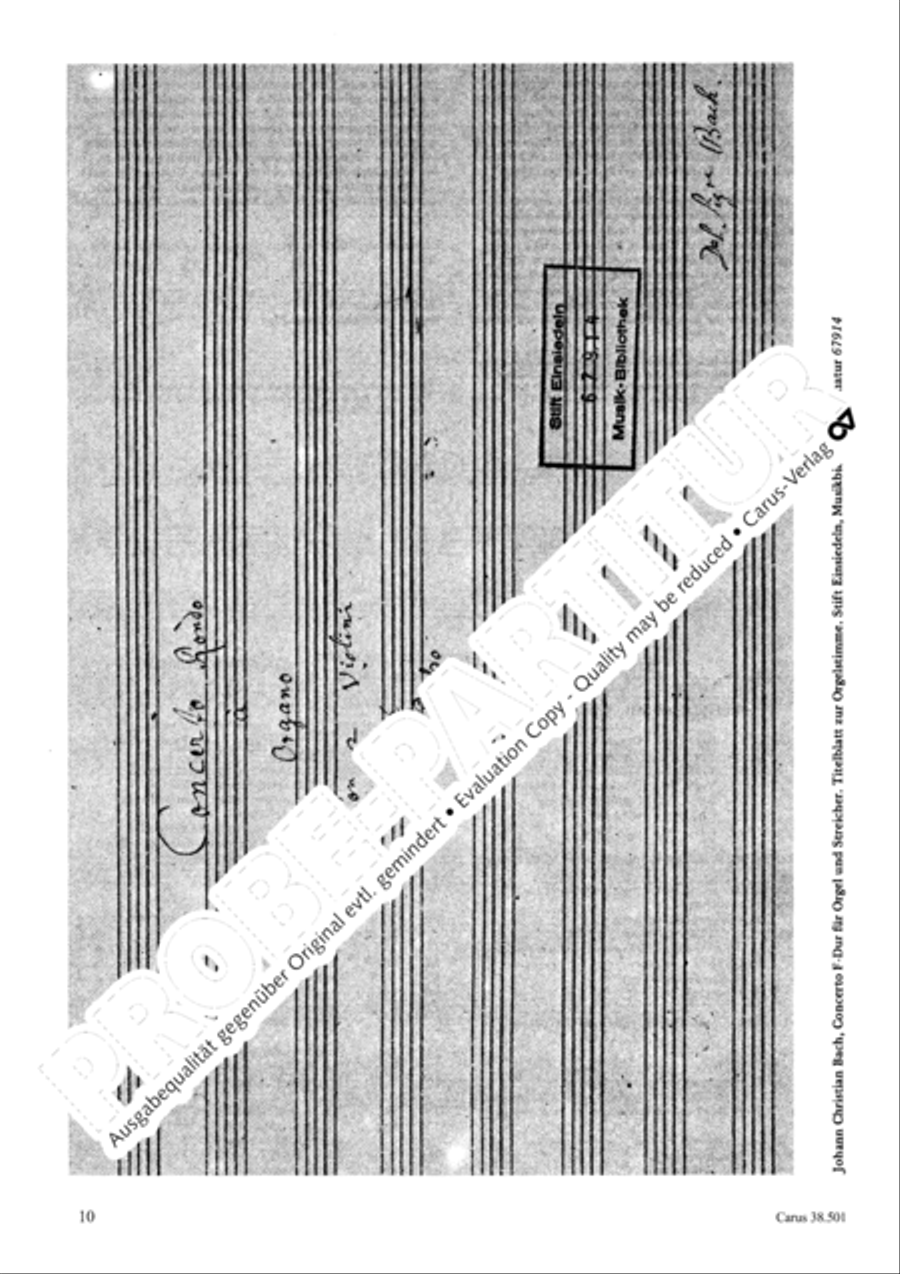 Organ Concerto in F major (Orgelkonzert in F) Violin scores gallery preview page 13
