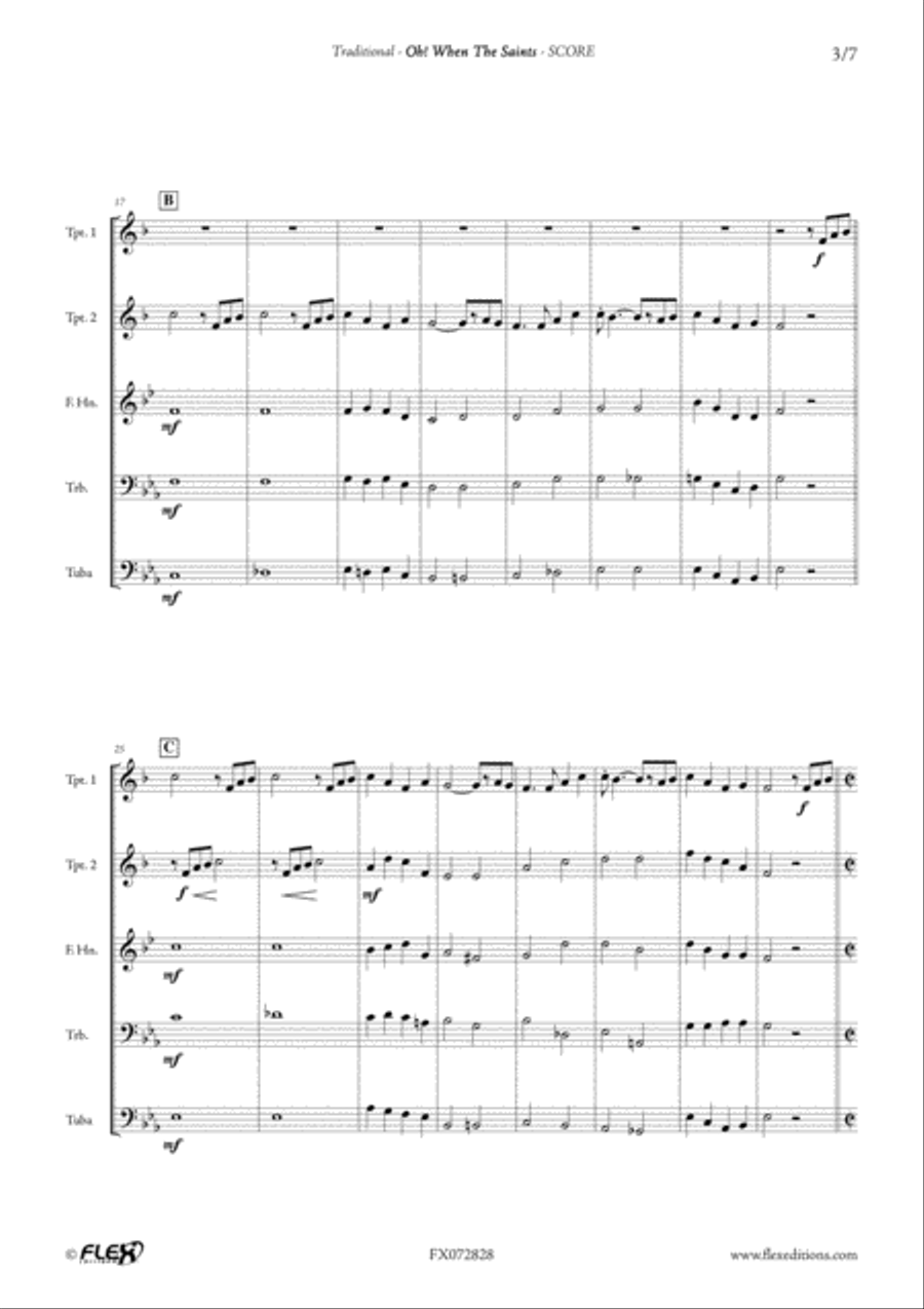 Oh! When The Saints Oh! When The Saints Horn scores gallery preview page 3