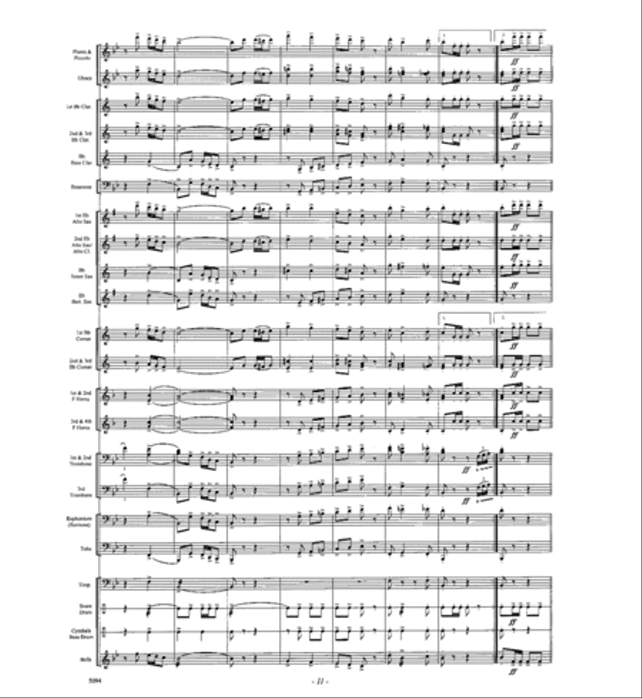 Trombone Blues Concert Band scores gallery preview page 10