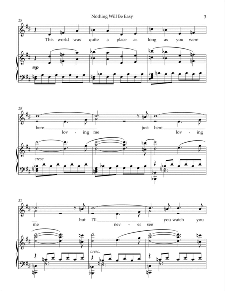 Nothing Will Be Easy Nothing Will Be Easy Voice scores gallery preview page 3