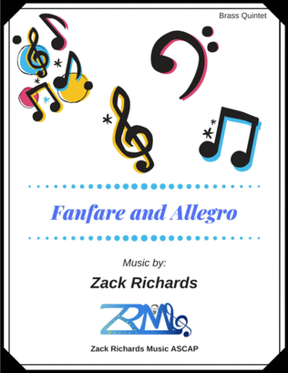 Book cover for Fanfare and Allegro for Brass Quintet