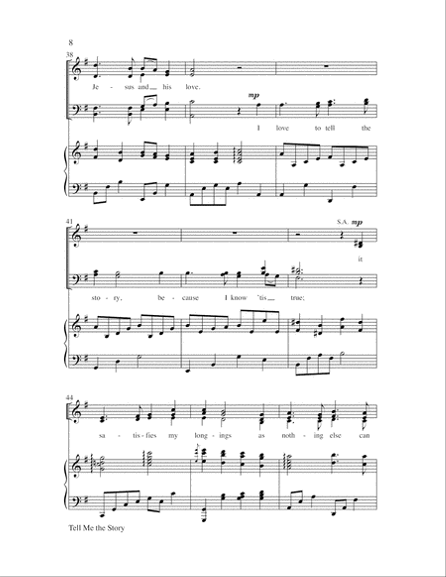 Tell Me the Story Tell Me the Story 4-Part scores gallery preview page 8