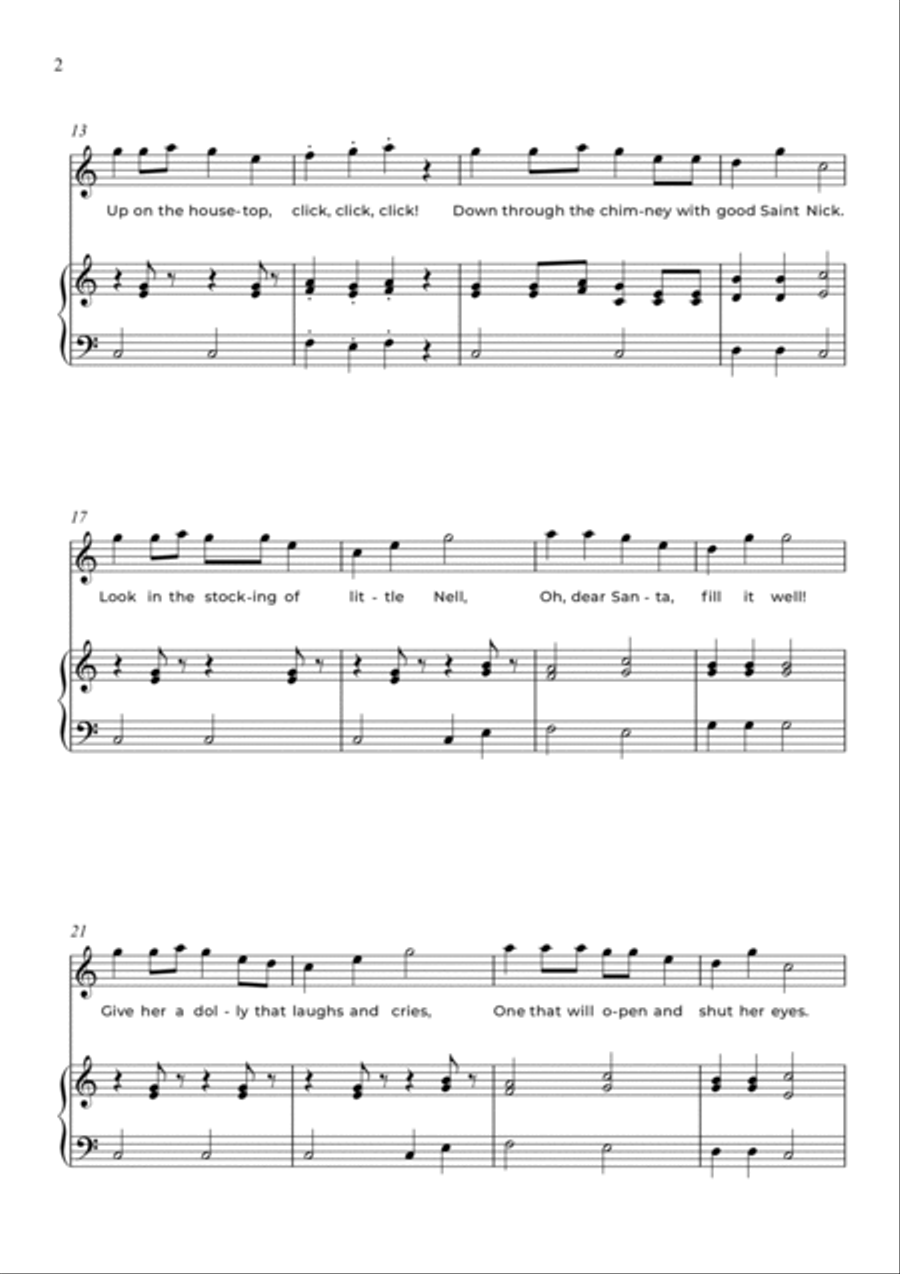 Up On The Housetop (public Domain) Violin Solo scores gallery preview page 3
