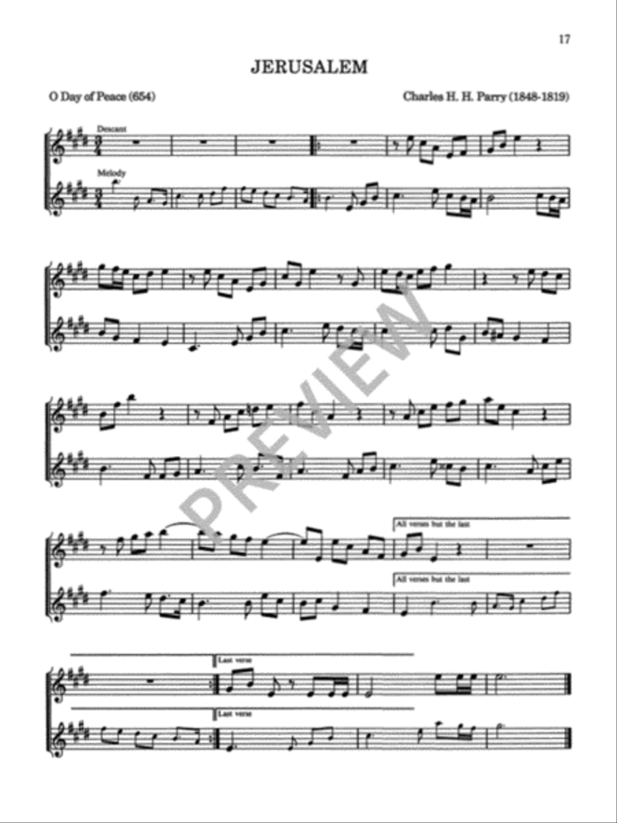 Twenty-Six Hymn Descants on Familiar Hymn-Tunes Trumpet scores gallery preview page 19