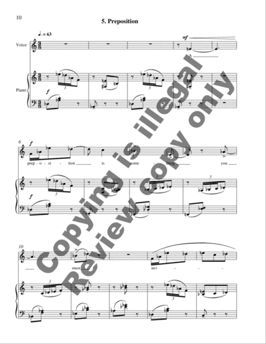 Crickets and Commas: Five Haiku High Voice scores gallery preview page 12