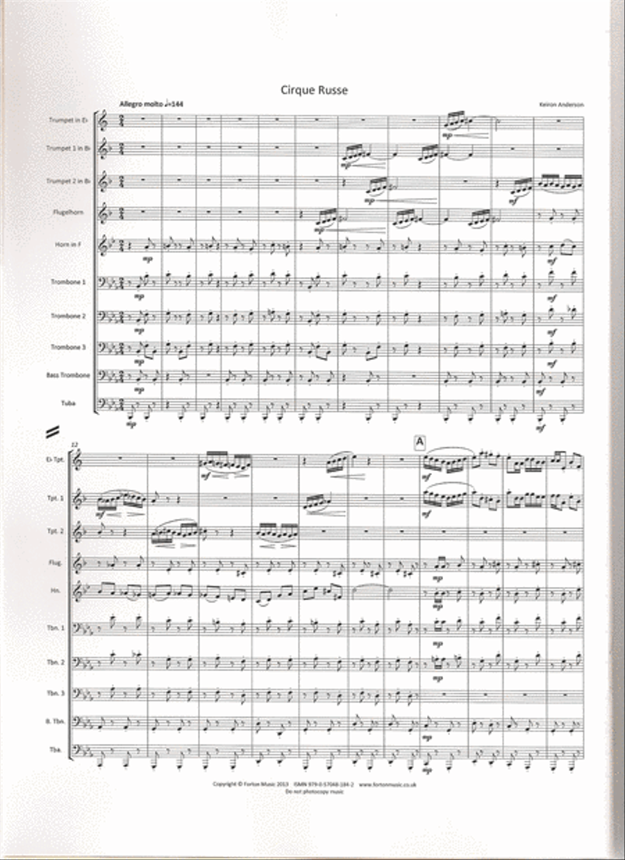 Cirque Russe Brass Ensemble scores gallery preview page 2