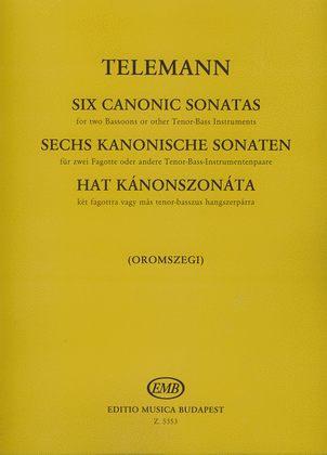 Book cover for Sechs Kanonische Sonaten
