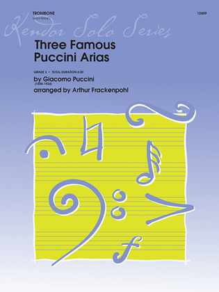 Book cover for Three Famous Puccini Arias