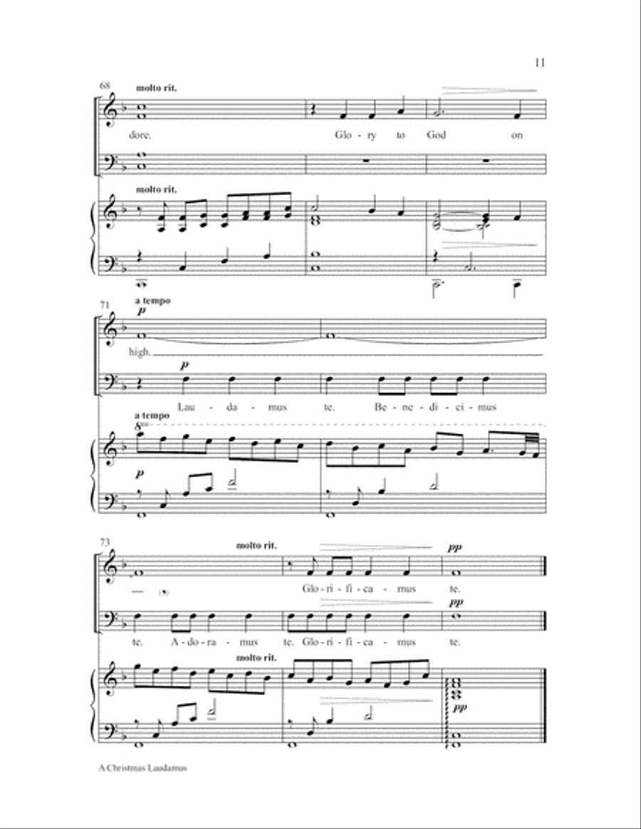 A Christmas Laudamus 4-Part scores gallery preview page 11