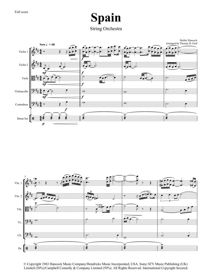 Spain String Orchestra scores gallery preview page 1